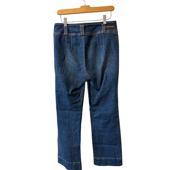 Anthropologie Pilcro High Rise Cropped Flare Denim Jeans  28 - Picture 7 of 10